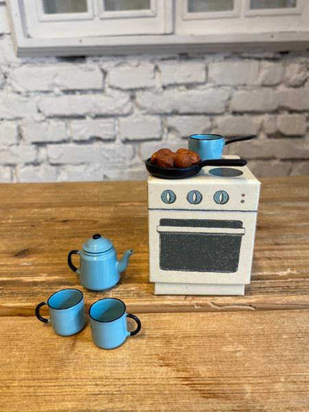 KUCHYNSKÝ SET, KUCHYNKA S PRÍSLUŠENSTVOM (malý nábytok MAILEG)