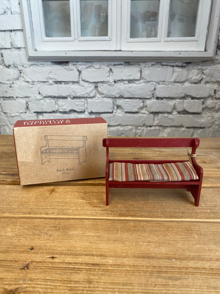 DREVENÁ LAVIČKA red