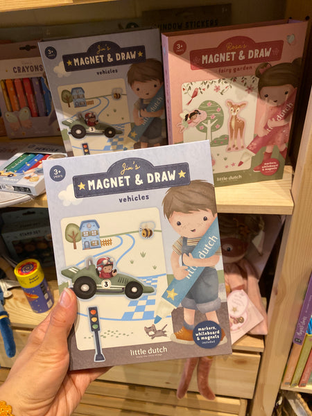 LITTLE DUTCH KNIŽKA S MAGNETMI JIM DOPRAVA