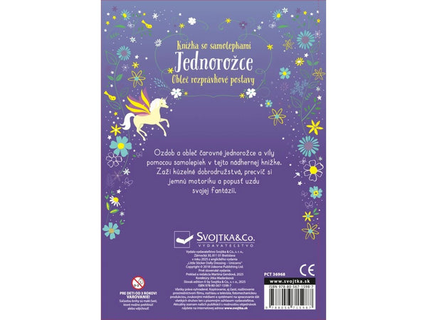 JEDNOROŽCE KNIŽKA SO SAMOLEPKAMI