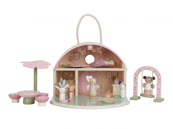 DOMČEK PRE VÍLY DREVENÝ PRENOSNÝ FAIRY GARDEN