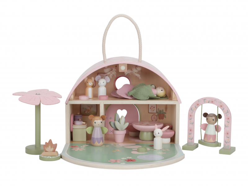 Domček pre víly drevený prenosný fairy garden – obrázok 10