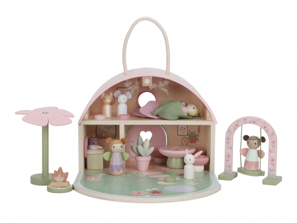 DOMČEK PRE VÍLY DREVENÝ PRENOSNÝ FAIRY GARDEN