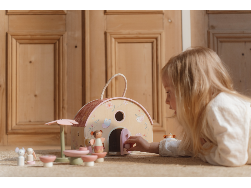 Domček pre víly drevený prenosný fairy garden – obrázok 5