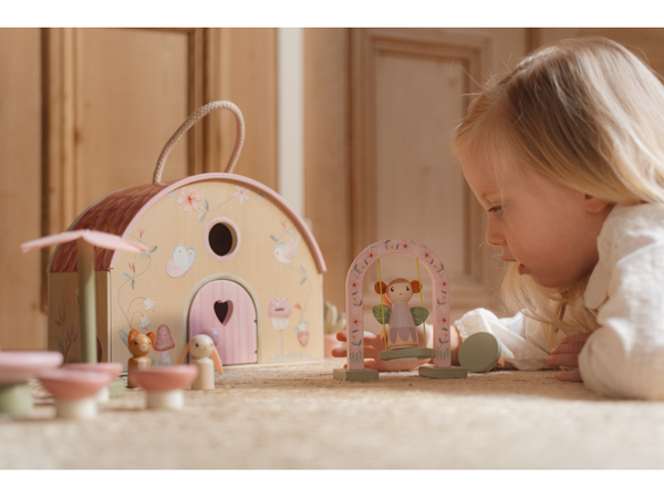 DOMČEK PRE VÍLY DREVENÝ PRENOSNÝ FAIRY GARDEN