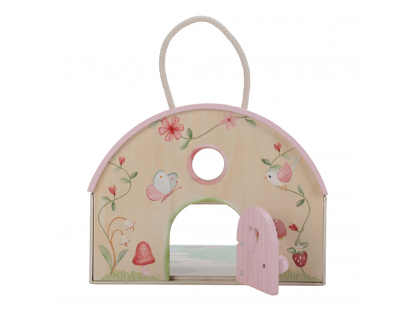 DOMČEK PRE VÍLY DREVENÝ PRENOSNÝ FAIRY GARDEN