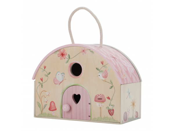 DOMČEK PRE VÍLY DREVENÝ PRENOSNÝ FAIRY GARDEN