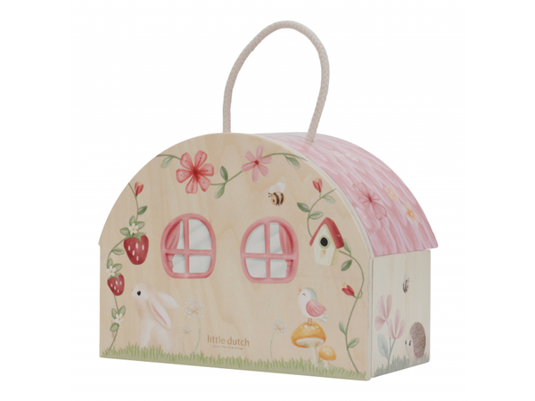 DOMČEK PRE VÍLY DREVENÝ PRENOSNÝ FAIRY GARDEN