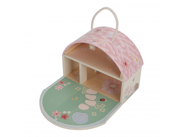 DOMČEK PRE VÍLY DREVENÝ PRENOSNÝ FAIRY GARDEN