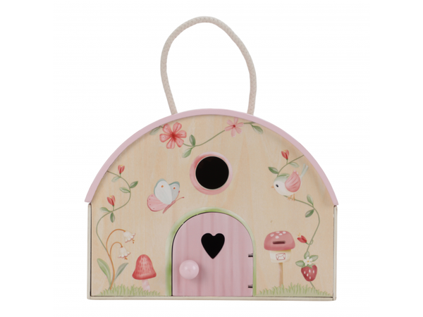 DOMČEK PRE VÍLY DREVENÝ PRENOSNÝ FAIRY GARDEN