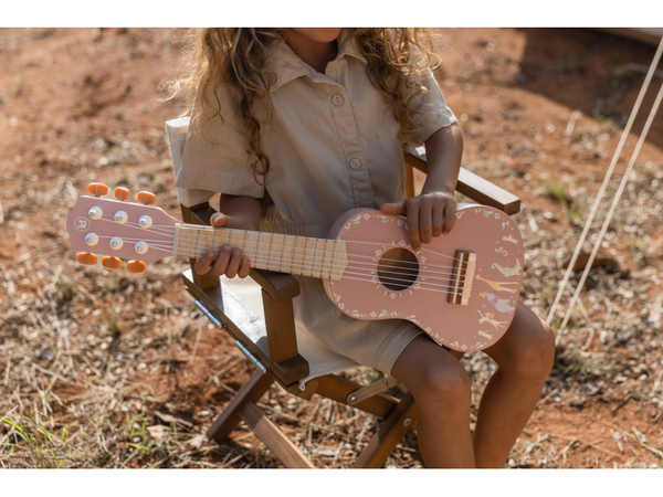 LITTLE DUTCH GITARA DREVENÁ PINK SAFARI FRIENDS
