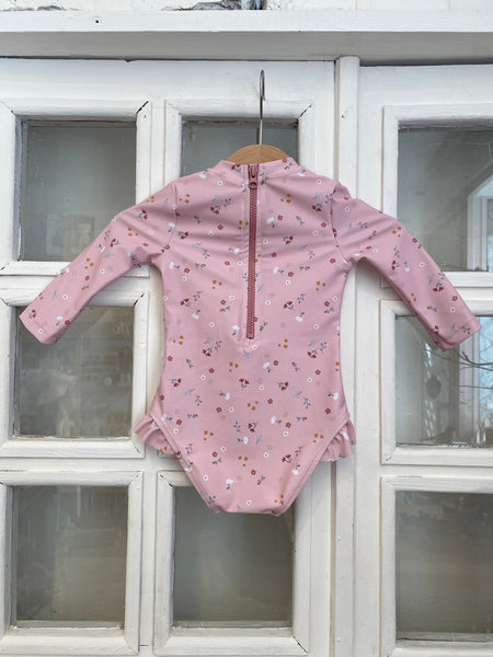 PLAVKY UPF 50+ DLHÝ RUKÁV KVETY 62/68