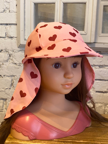 ČIAPKA DO VODYSO SRDIEČKAMI  UPF50