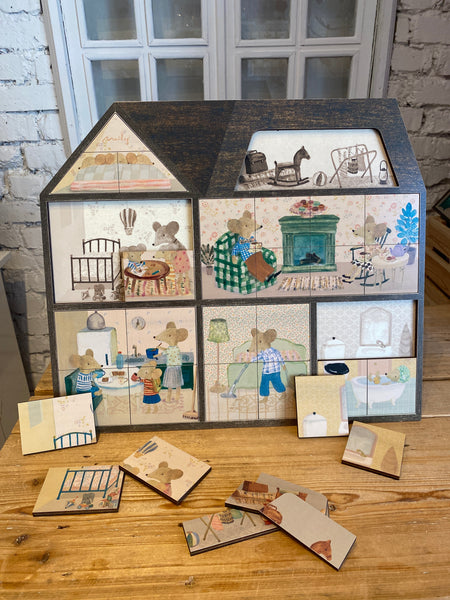 Farma domček Puzzle