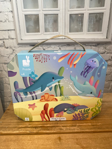 PANORAMATICKÉ PUZZLE  V KUFRÍKU MORSKÝ SVET