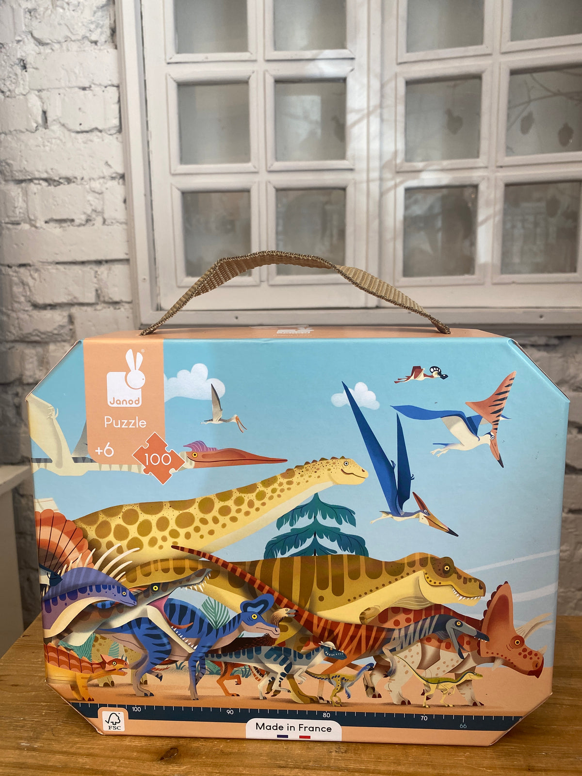 Panoramatické puzzle V kufríku dinosaury 100ks 6R – obrázok 5