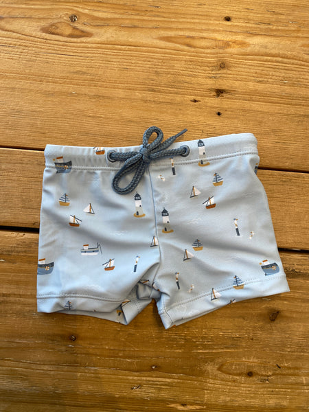 PLAVKY UPF 50+ ŠORTKY NÁMORNÍCKY ZÁLIV BLUE 74/80