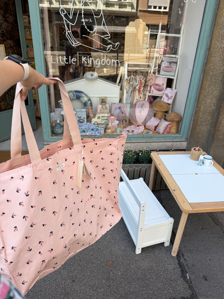 VEĽKÁ PLÁTENÁ TAŠKA SRDIEČKA/ČEREŠNE – MAXI TOTE BAG