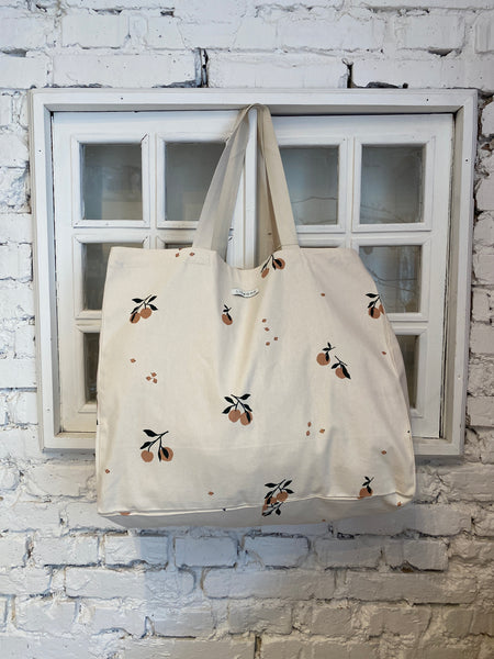 TAŠKA PLÁTENÁ MAXI TOTEBAG peach- do vypredania