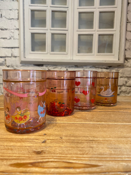 POHÁRIKY 4KS RUŽOVÝ MIX