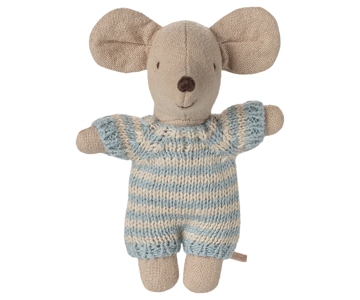 Baby myška V košíku blue – obrázok 5