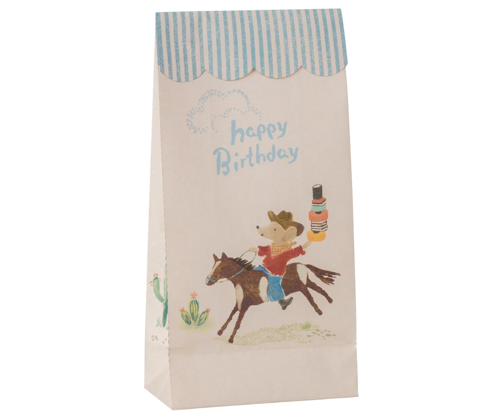 Papierové darčekové taštičky MAILEG – cowboy 12ks – obrázok 3