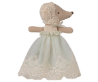 Baby myška MAILEG V slávnostných šatách mint