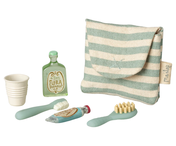 KÚPEĽŇOVÝ SET PRE MYŠKY MAILEG – DOPLNKY NA VEČERNÚ RUTINU mint