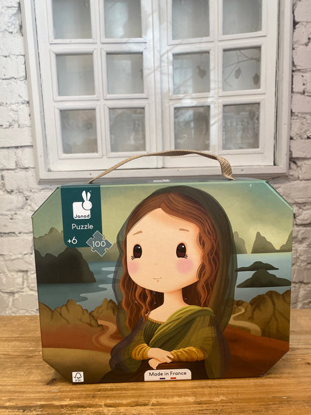 UMELECKÉ PUZZLE V KUFRÍKU LEONARDO DA VINCI 100KS 6R