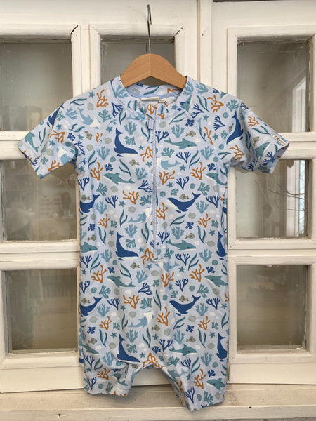 PLAVKY KRÁTKY RUKÁV OCEAN DREAMS BLUE VEĽ. 74/80, 86/92, 98/104