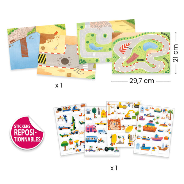 VOZIDLÁ: ZDVÍHACIE ODNÍMATEĽNÉ SAMOLEPKY 3-6R