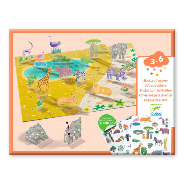 ZVIERATÁ: ZDVÍHACIE ODNÍMATEĽNÉ SAMOLEPKY 3-6R