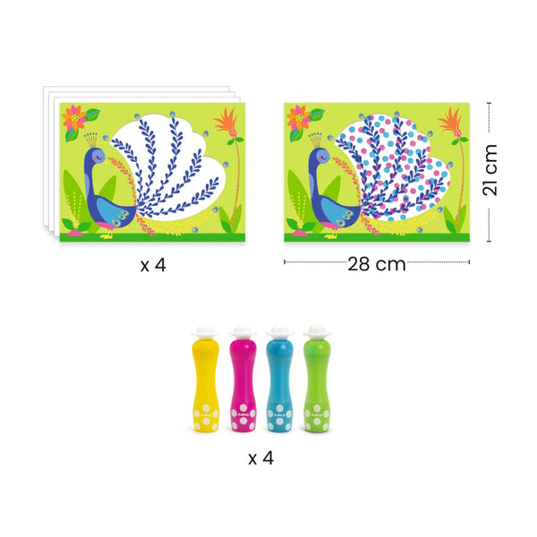 MALOVANIE MALÝMI BODKAMI - FARBY V TUBE S PENOVÝM HROTOM 18M+