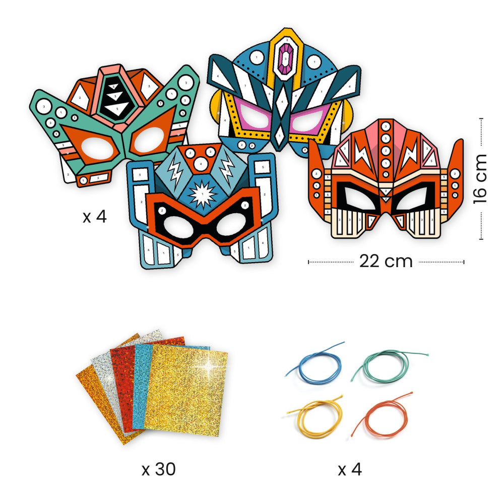 Diy masky superrobot S metalickým odleskom 5R – obrázok 4