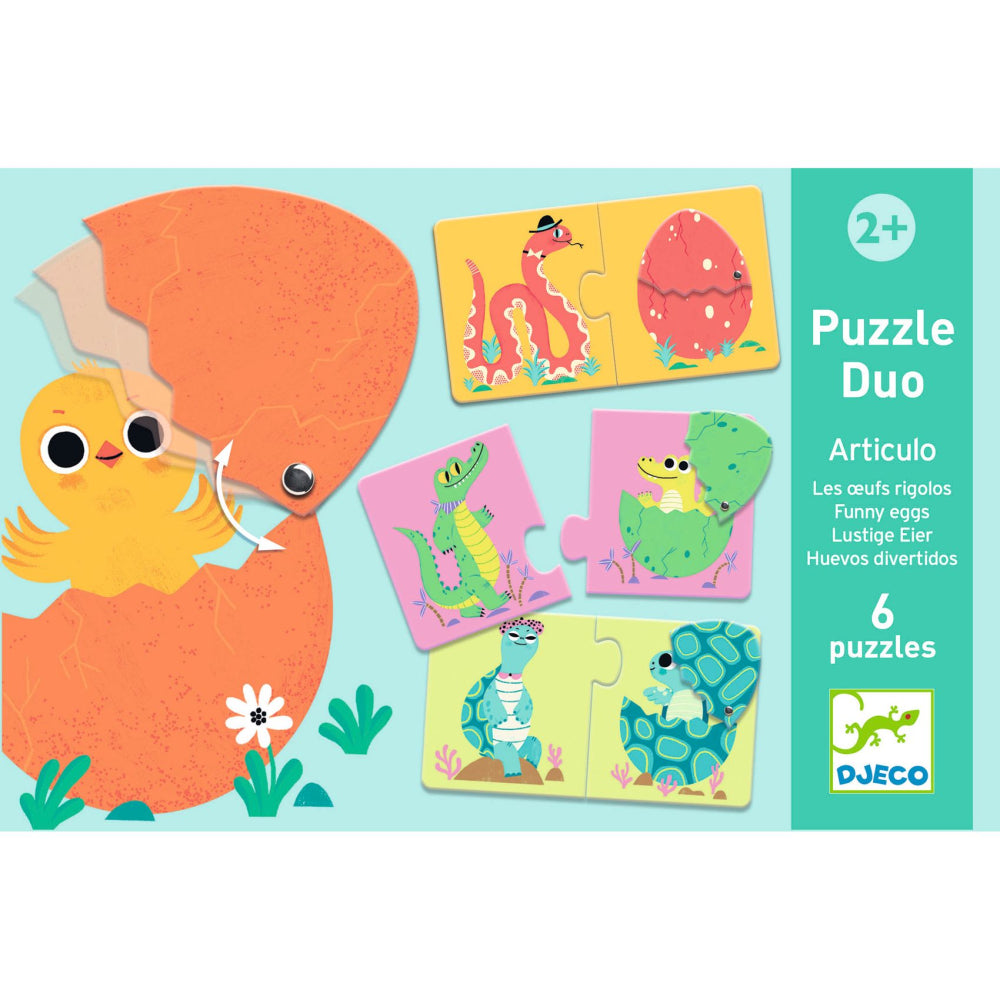 Pohyblivé puzzle zábavné vajíčka 12ks 2R+