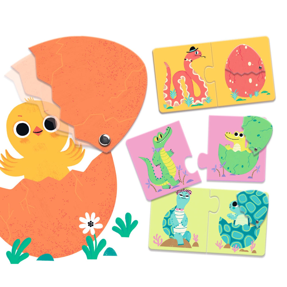 Pohyblivé puzzle zábavné vajíčka 12ks 2R+ – obrázok 3