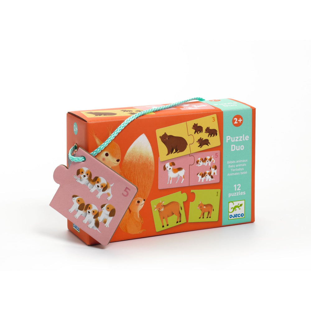 Puzzle duo mláďatá zvierat 6ks 12dielov 2R+ – obrázok 3
