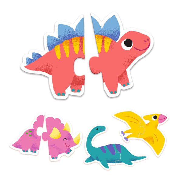 PUZZLE DUO DINOSARI 2R+