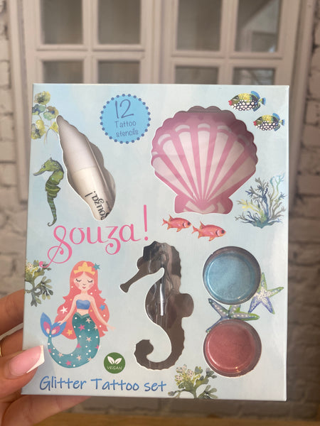 TETOVANIE GLITTER MORSKÁ PANNA