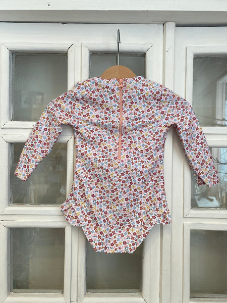 PLAVKY UPF 50+ DLHÝ RUKÁV LETNÉ KVETY 74/80