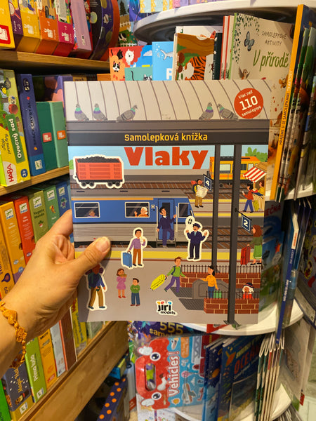 SAMOLEPKOVÁ KNIŽKA VLAKY