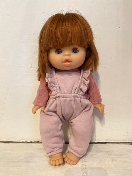 SET OBLEČENIA MINIKANE - OVERAL S BLÚZKOU ružová