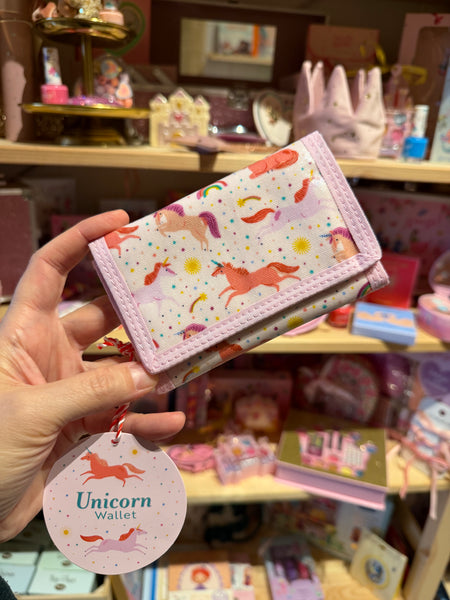 DIEVČENSKÁ PEŇAŽENKA TROJDIELNA – RUŽOVÁ S JEDNOROŽCAMI, HVIEZDIČKAMI A DÚHOU 🦄🌈