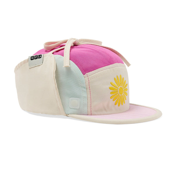 KiETLA FUN FLEUR šiltovka s UV ochranou a ochranou krku – Flower Fuchsia