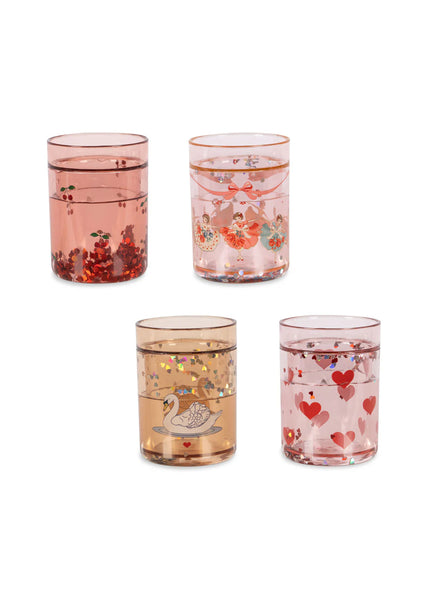 POHÁRIKY 4KS RUŽOVÝ MIX