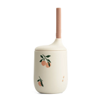 Pohár so slamkou peach