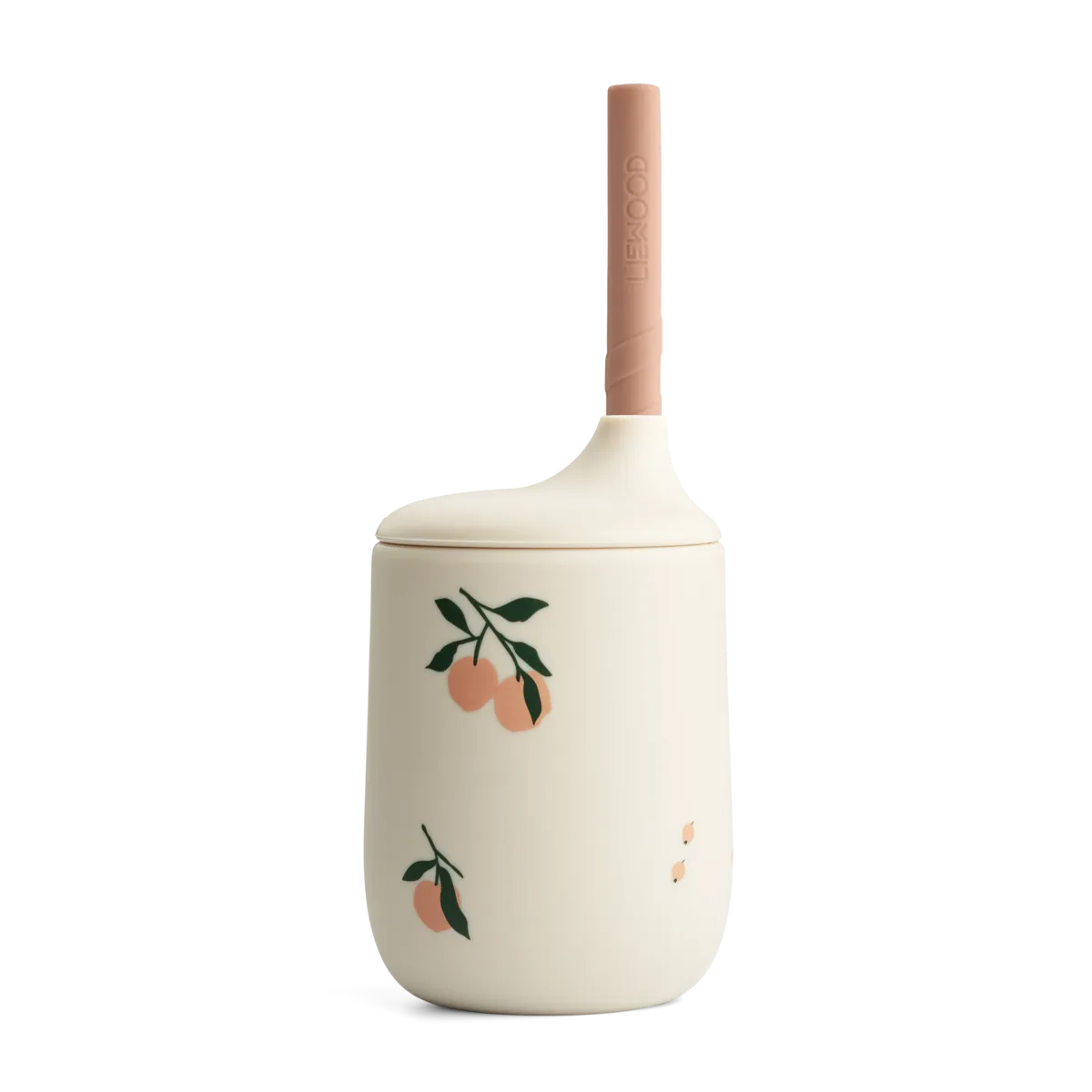 Pohár so slamkou peach