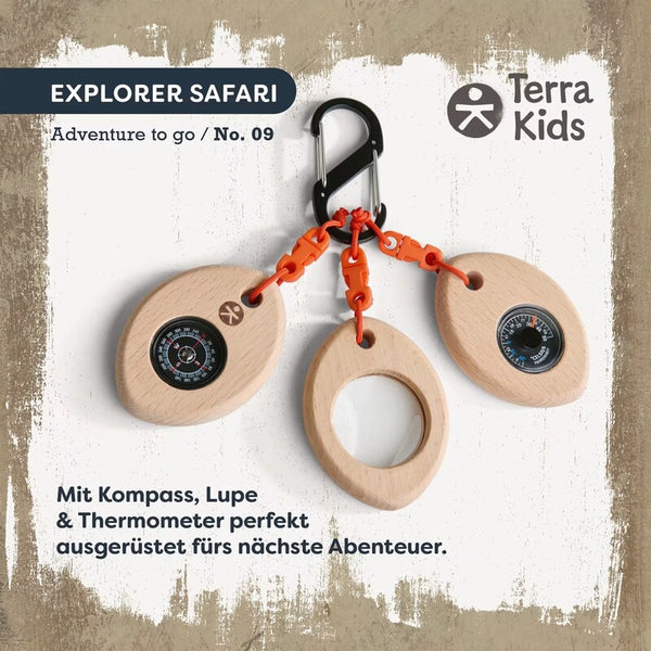 HABA TERRA KIDS NAVIGAČNÉ TRIO 3V1 – KOMPAS, LUPA, TEPLOMER