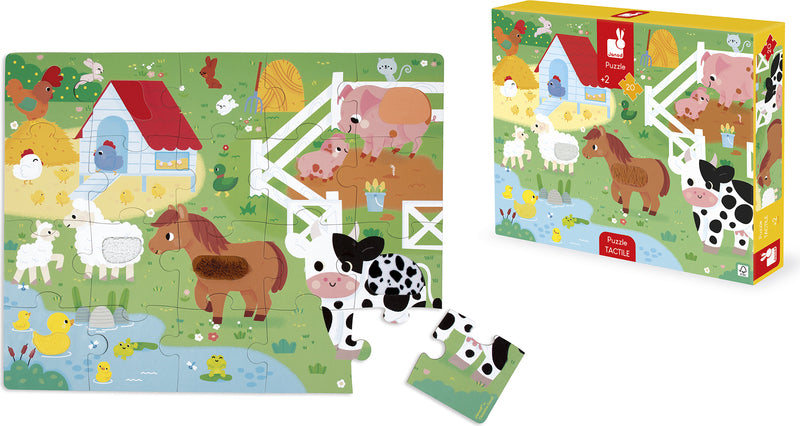 Dotykové senzorické puzzle farma 20 ks – obrázok 6