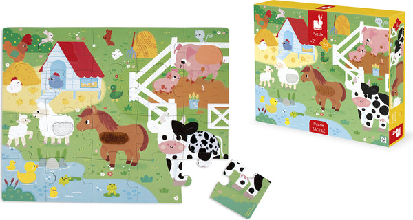 DOTYKOVÉ SENZORICKÉ PUZZLE FARMA 20 KS